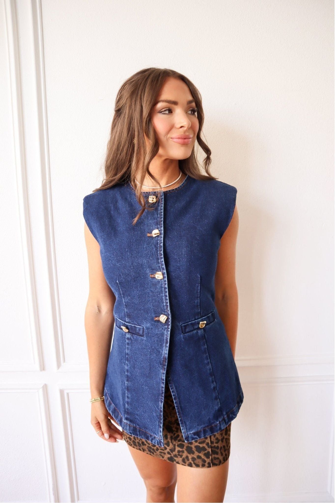 Blue and Bold Denim Vest - Keepsake