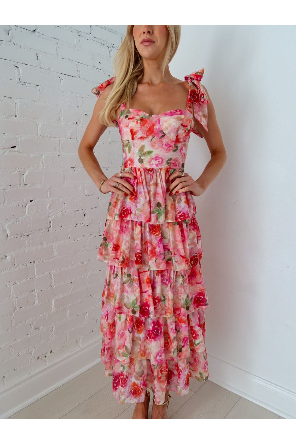 Petal Crush Tiered Midi Dress - Keepsake