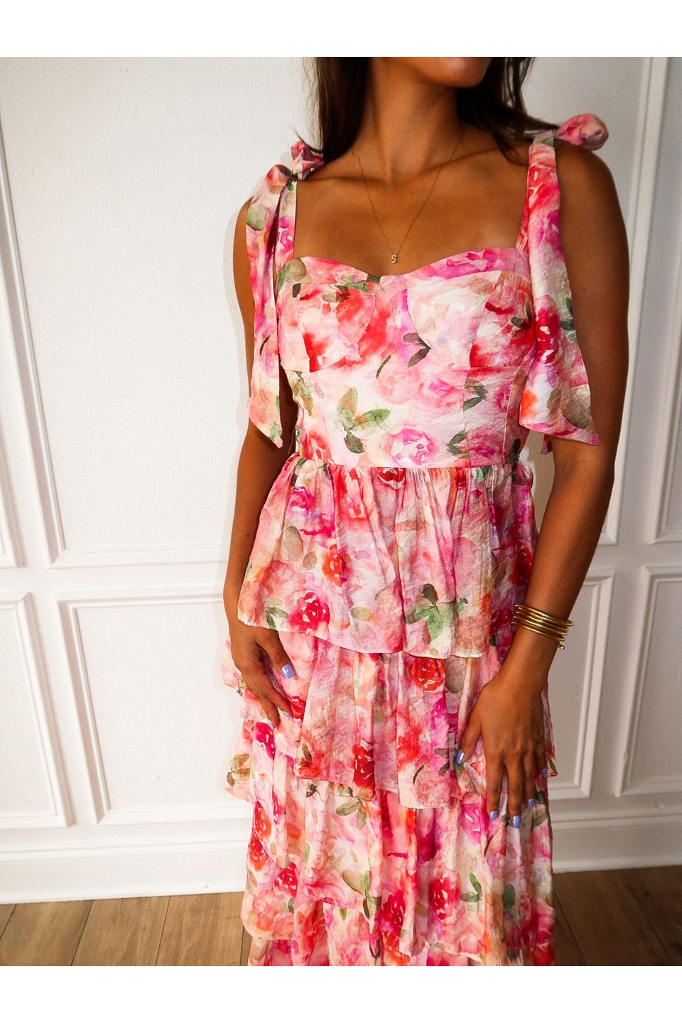 Petal Crush Tiered Midi Dress - Keepsake