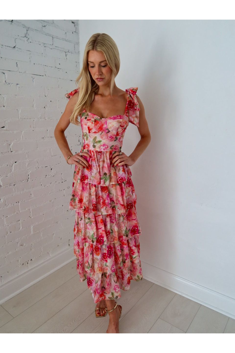 Petal Crush Tiered Midi Dress - Keepsake