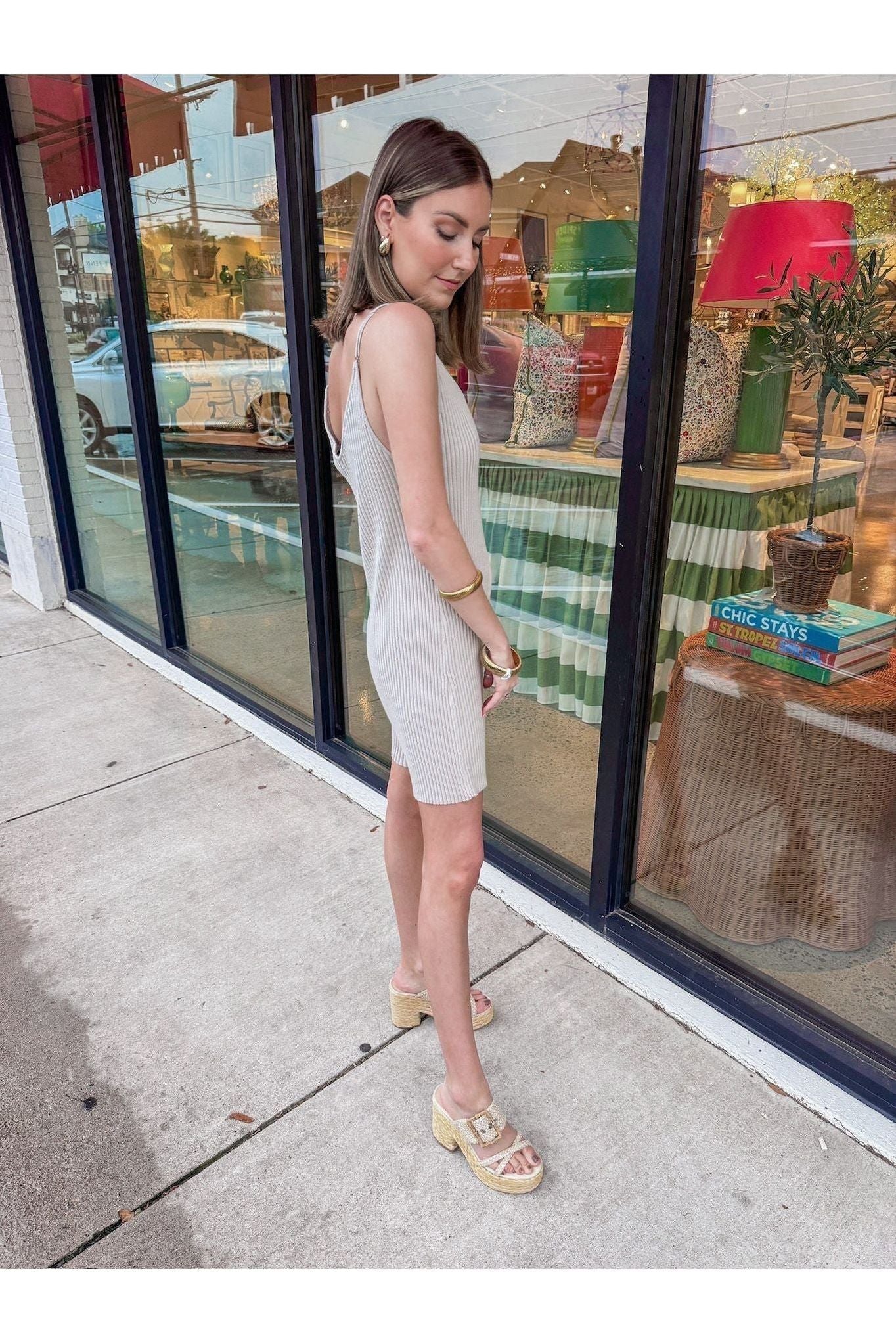 Ribbed Knitted Romper - Stone - Keepsake