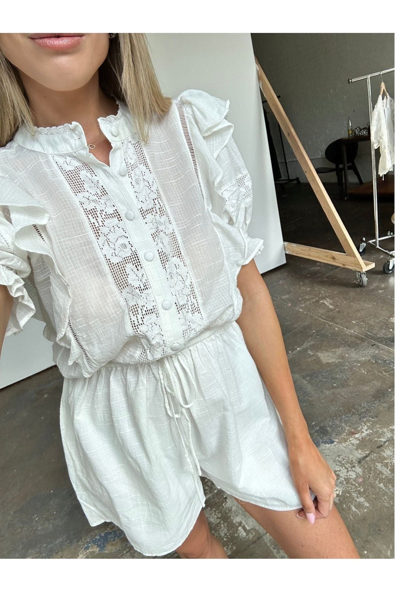 Sugarfield Lace Romper - Keepsake