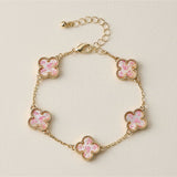 Colorful Charm Bracelet - Silver/White