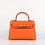 Jana Leather Satchel Bag- Red