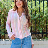 Jacquie Knit Top - Pink Ombre
