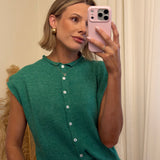 Everyday Tank Cardigan - Kelly Green