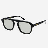 Addison Acetate Unisex Aviator Sunglasses   : Black / Cloud Gray