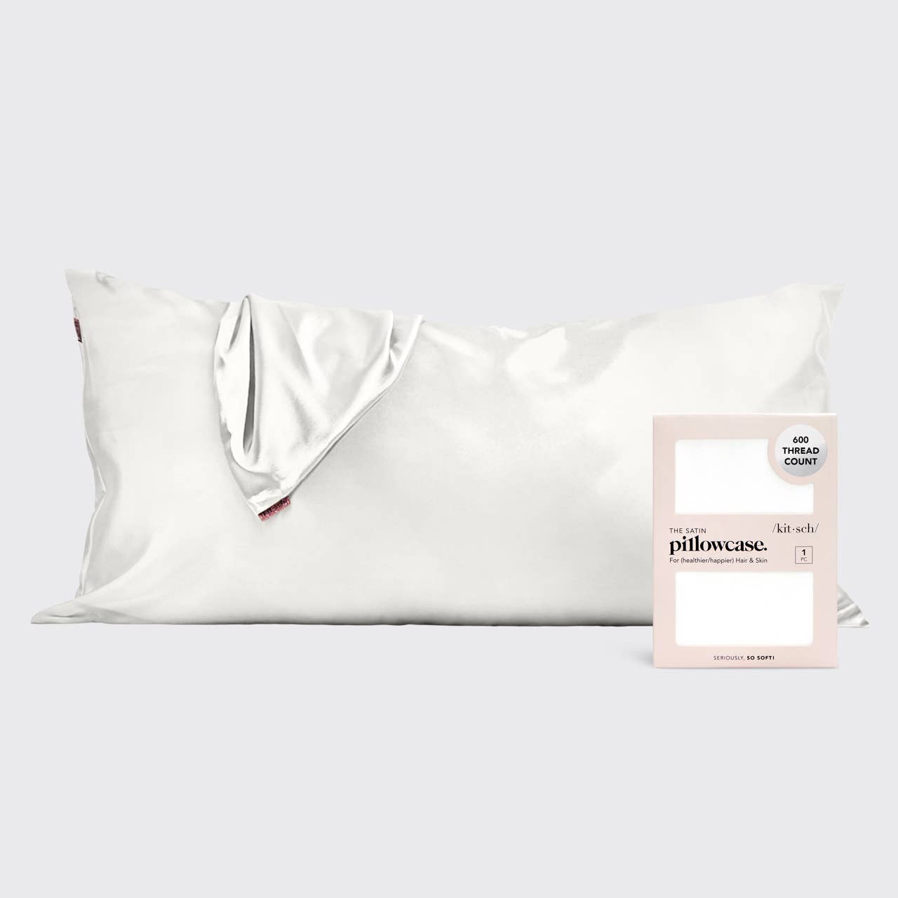 Satin King Pillowcase - Ivory - Keepsake