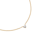 Waterproof 4mm Round Solitaire Necklace