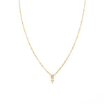 24K Gold Dainty Cross Pendant Necklace - Keepsake