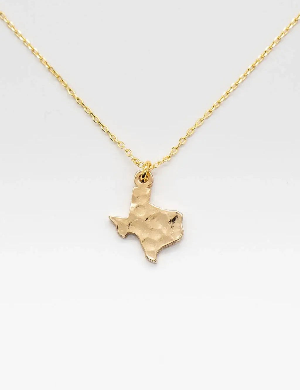 24K Gold Hammered Texas Pendant Necklace - Keepsake