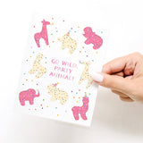 Go Wild Party Animal Frosted Cookies Greeting Card