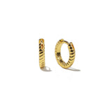 18K Gold Twisted Huggies