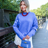 Oversized Piper Pullover Sweater - Royal Blue