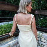 Double Take Linen Romper- Butter