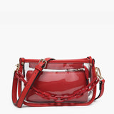 Jessica Stadium Clear Crossbody Bag – Red