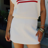 On The Go Mini Skort- White