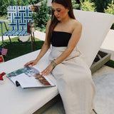 Sienna Strapless Maxi Dress - Black/Tan