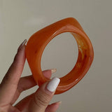 Resin Acrylic Bangle - Brown