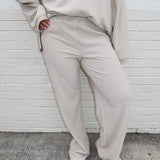 Easy Days Striped Lounge Pant- Tan