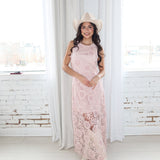 Blushing Petals Midi Dress