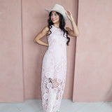 Blushing Petals Midi Dress