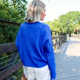 Oversized Piper Pullover Sweater - Royal Blue