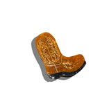 Hand-painted Western Cowboy Boot Claw Hair Clip | Eco: White