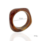 Resin Acrylic Bangle - Brown