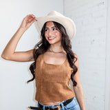 Sloan Suede Crop Top