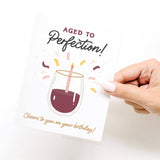Aged to Perfection Wine Greeting Card