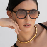 Havana Acetate Aviator Sunglasses : Tortoise / Brown