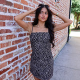Wild Instinct Zebra Mini Dress