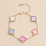 Colorful Charm Bracelet - Silver/White