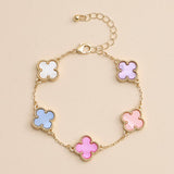 Colorful Charm Bracelet - Silver