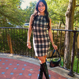 Served Up Plaid Mini Dress