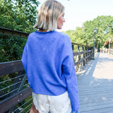 Oversized Piper Pullover Sweater - Royal Blue