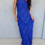 Ripple Effect Maxi Dress - Cobalt