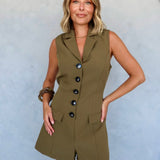 On The Clock Blazer Romper