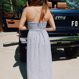 Sienna Strapless Maxi Dress - Denim