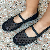 On The Dot Mesh Mary Janes