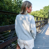 Oversized Piper Pullover Sweater - Light Grey