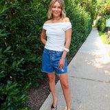 Cloud Nine Cowl Neck Crop - White