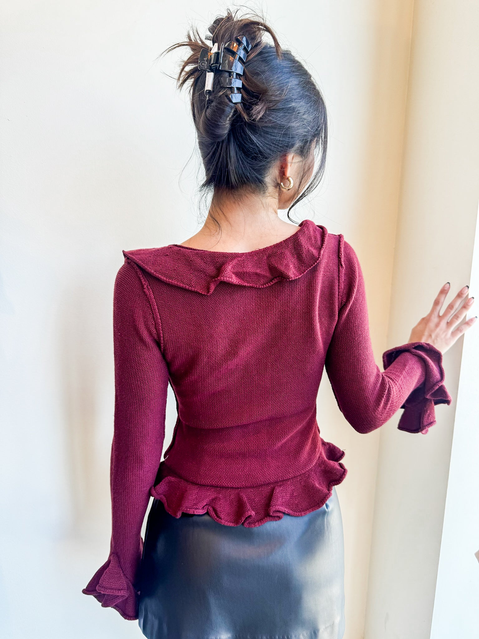 Elena Sweater - Burgundy - Keepsake