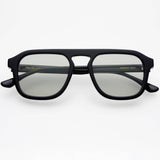 Addison Acetate Unisex Aviator Sunglasses   : Black / Cloud Gray