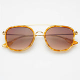 Weston Acetate Round Unisex Sunglasses : Light Tortoise / Brown