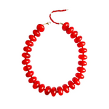 Bailey Beaded Necklace - Red