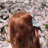 Hand-painted Western Cowboy Boot Claw Hair Clip | Eco: White