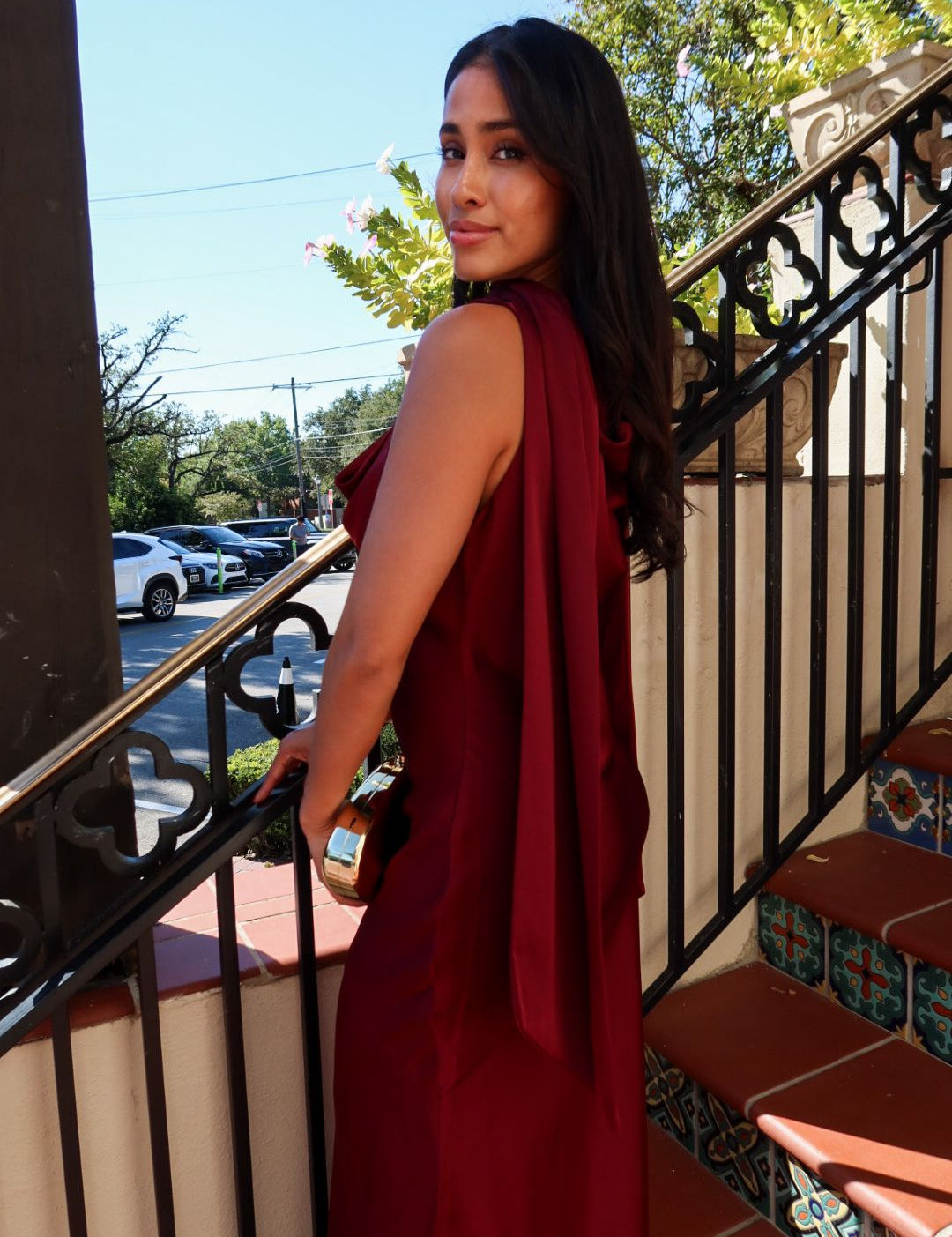 Cabernet Scarf Maxi Dress - Keepsake