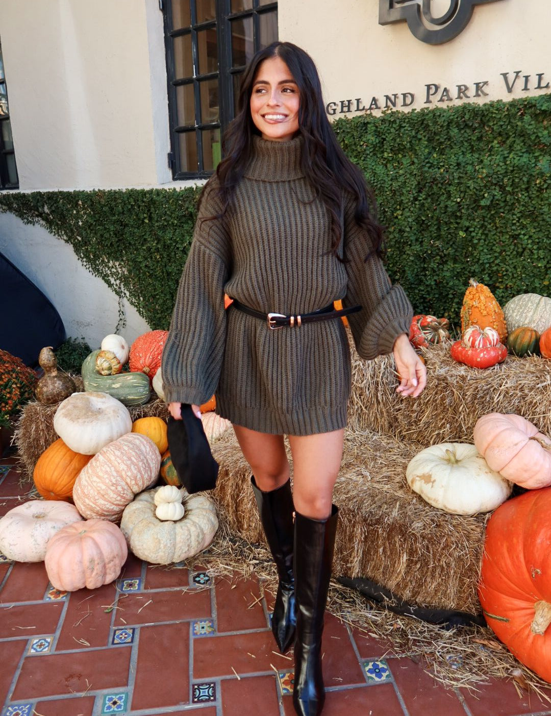 Cozy Intentions Sweater Dress - Olive - Keepsake